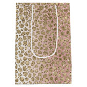 Sac Cadeau Moyen Empreinte de léopard de Parties scintillant d'or R (Dos)