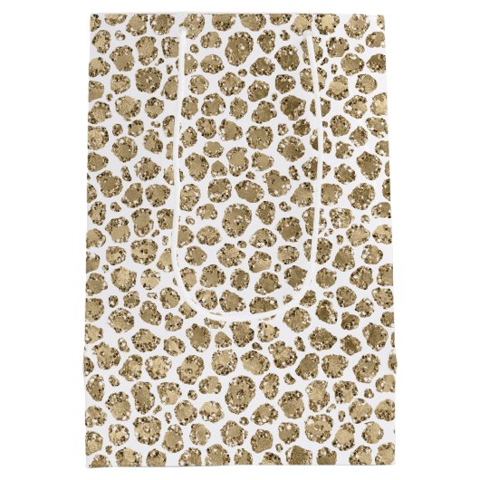 Sac Cadeau Moyen Empreinte de léopard Glitz de Parties scintillant  (Dos)