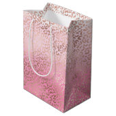 Sac Cadeau Moyen Empreinte de léopard Ombre couleur d'eau rose (Dos Angle)