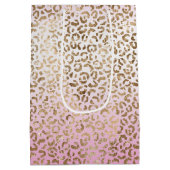 Sac Cadeau Moyen Empreinte de léopard or rose Ombre (Dos)