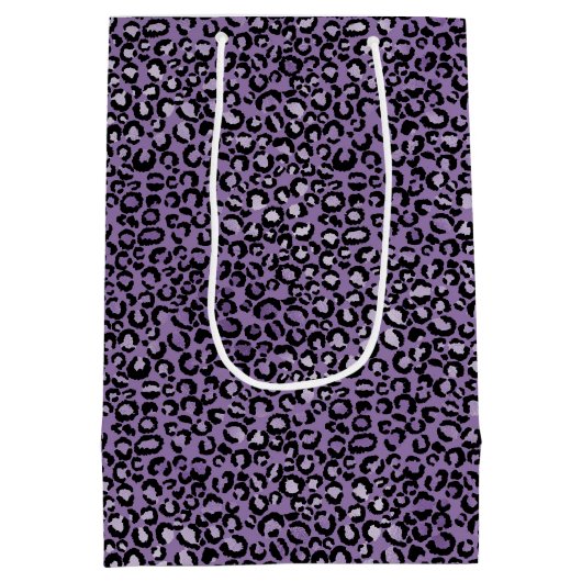 Sac Cadeau Moyen Empreinte de léopard pourpre (Dos)