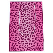 Sac Cadeau Moyen Empreinte de léopard rose élégant (Dos)