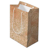 Sac Cadeau Moyen Empreinte de léopard Rose Gold Parties scintillant (Devant Angle)