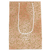 Sac Cadeau Moyen Empreinte de léopard Rose Gold Parties scintillant (Dos)