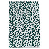 Sac Cadeau Moyen Empreinte de léopard Turquoise moderne (Dos)