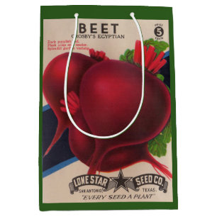 Sac Cadeau Moyen Empreinte de paquets de semences des années 1950