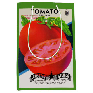 Sac Cadeau Moyen Empreinte de tomates dans les années 1950
