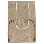 Sac Cadeau Moyen Empreintes Dans Le Sable Anniversaire (Dos)