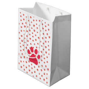 Sac Cadeau Moyen Empreintes de pattes Amateurs d'animaux de compagn