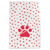 Sac Cadeau Moyen Empreintes de pattes Amateurs d'animaux de compagn (Devant)