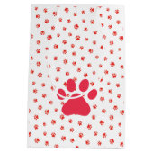 Sac Cadeau Moyen Empreintes de pattes Amateurs d'animaux de compagn (Dos)