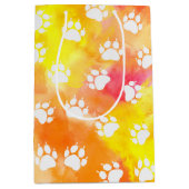 Sac Cadeau Moyen Empreintes de pattes de chat (Devant)