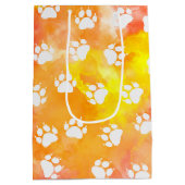 Sac Cadeau Moyen Empreintes de pattes de chat (Dos)