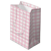 Sac Cadeau Moyen En vichy rose 1 (Dos Angle)