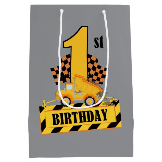 Sac Cadeau Moyen Enfant mignon 1er anniversaire (Dos)