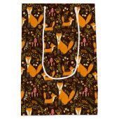 Sac Cadeau Moyen Enfants Jote Forêt Fox Famille Fleurs de champigno (Dos)