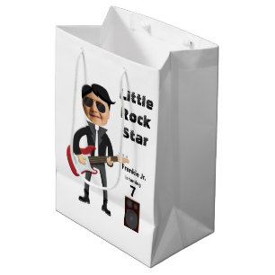 Sac Cadeau Moyen Enfants 🎸 🤣 Rockstar Anniversaire Guitare Funky