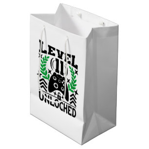 Sac Cadeau Moyen Enfants Unisex gamer Anniversaire onze ans