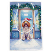 Sac Cadeau Moyen English Cocker Spaniel Nurse Station Santa Hat (Devant)