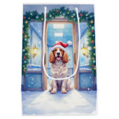 Sac Cadeau Moyen English Cocker Spaniel Nurse Station Santa Hat (Dos)