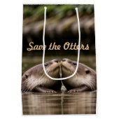 Sac Cadeau Moyen Enregistrer les Otters (Dos)