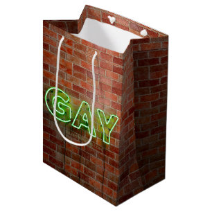 Sac Cadeau Moyen Enseigne néon gay illuminée SlipperyJoe lumineuse