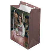 Sac Cadeau Moyen Entre richesse et amour (par Bouguereau) (Devant Angle)