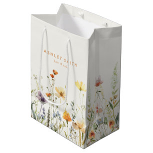 Sac Cadeau Moyen Entreprise Fleur sauvage rustique
