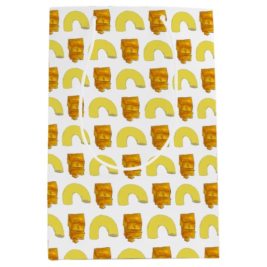 Sac Cadeau Moyen Éparcelle alimentaire Coude Macaroni Cheddar Mac & (Devant)