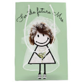 Sac Cadeau Moyen Épouse fille en dentelle et Basket (Devant)