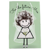 Sac Cadeau Moyen Épouse fille en dentelle et Basket (Devant)