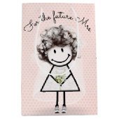 Sac Cadeau Moyen Épouse fille en dentelle et Basket (Devant)