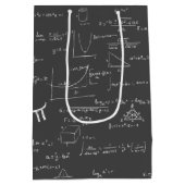 Sac Cadeau Moyen Équations et formules mathématiques en noir et bla (Dos)
