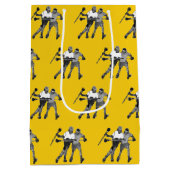 Sac Cadeau Moyen Équipe de crosse jaune (Dos)