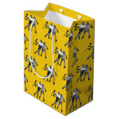 Sac Cadeau Moyen Équipe de crosse jaune (Dos Angle)