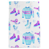 Sac Cadeau Moyen Équipement d'hiver confortable Patinage sur glace  (Dos)