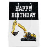 Sac Cadeau Moyen Équipement lourd Construction d'entreprise Anniver (Dos)