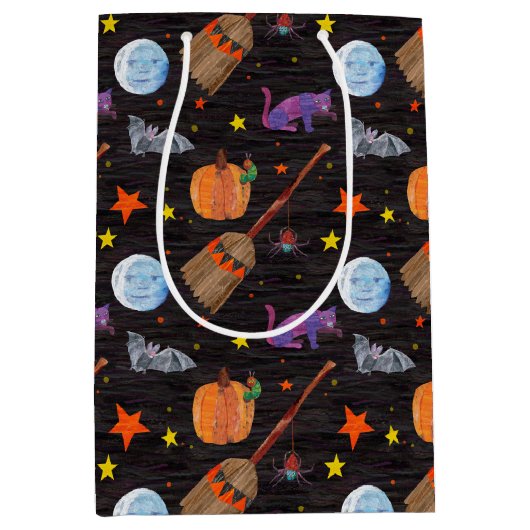 Sac Cadeau Moyen Eric Carle | Caterpillar Black Halloween Motif (Devant)