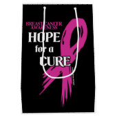 Sac Cadeau Moyen Espoir d'un Ruban Cure/Torn...Cancer du sein (Dos)