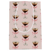 Sac Cadeau Moyen Espresso Martini Pattern Pink (Devant)