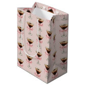 Sac Cadeau Moyen Espresso Martini Pattern Pink (Dos Angle)