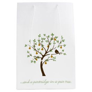 Sac Cadeau Moyen Et un perdrix dans un poirier