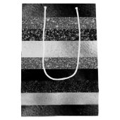 Sac Cadeau Moyen Étincelle en argent et noir (Dos)