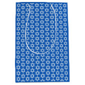 Sac Cadeau Moyen Étoile blanche de David Hannukah (Devant)