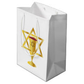 Sac Cadeau Moyen Étoile de David (Dos Angle)