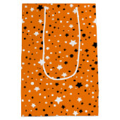 Sac Cadeau Moyen étoiles d'anniversaire sur orange (Dos)