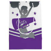 Sac Cadeau Moyen Étoiles violettes et blanches Cheer Soirée (Dos)