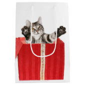 Sac Cadeau Moyen Étreinte de Noël de Kitty (Dos)