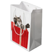 Sac Cadeau Moyen Étreinte de Noël de Kitty (Dos Angle)