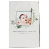 Sac Cadeau Moyen Eucalyptus Fern Foliage Photo Première Communion S (Devant)